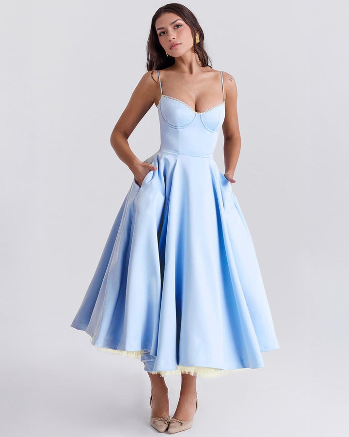 Elowen – Satin Midi Dress