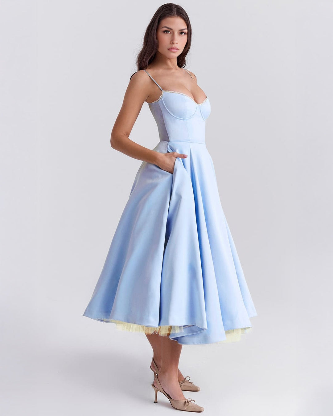 Elowen – Satin Midi Dress