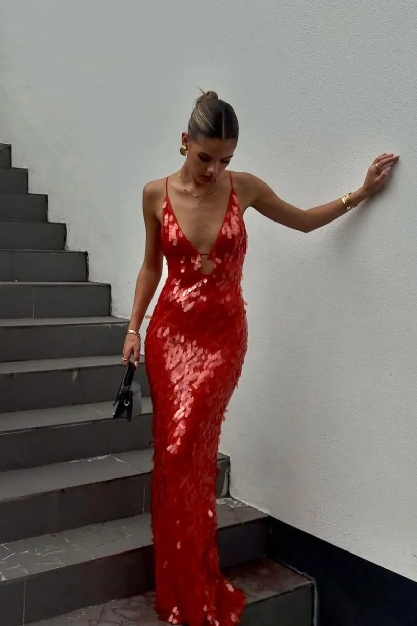 Kendra | Sequin Maxi Long Dress