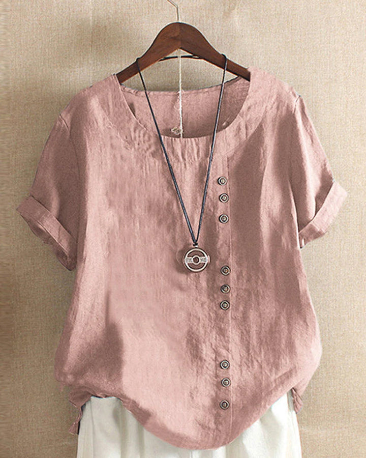 Women's Summer Button-Detail Casual Blouse