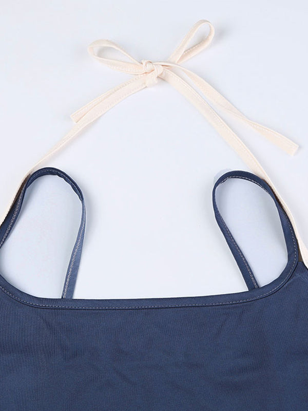 Women’s Vintage Contrast-Trim Two-Piece Camisole