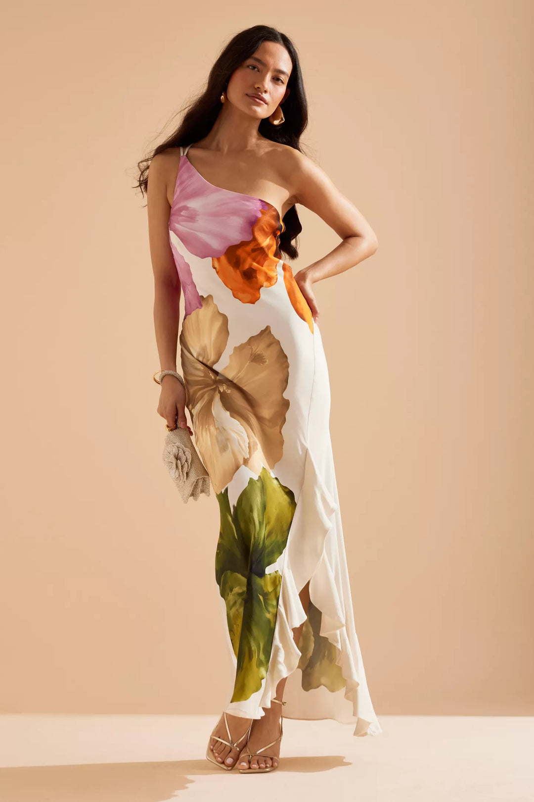 Lucina - One-Shoulder Maxi Slip Dress