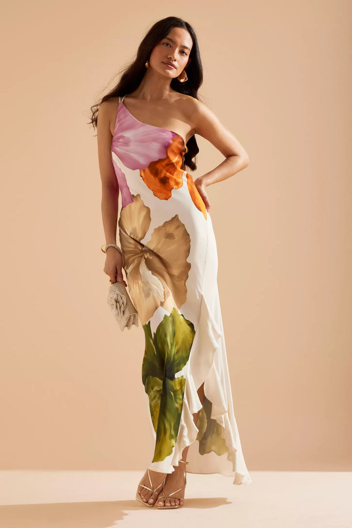 Lucina - One-Shoulder Maxi Slip Dress