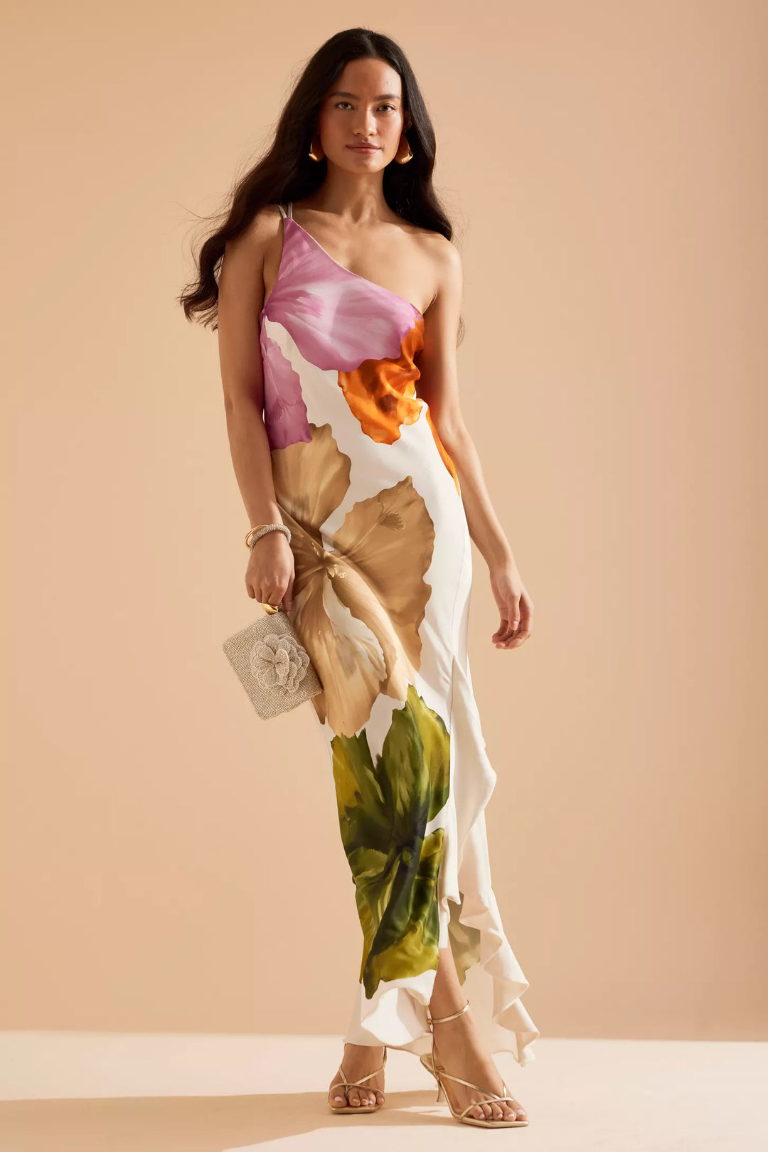 Lucina - One-Shoulder Maxi Slip Dress