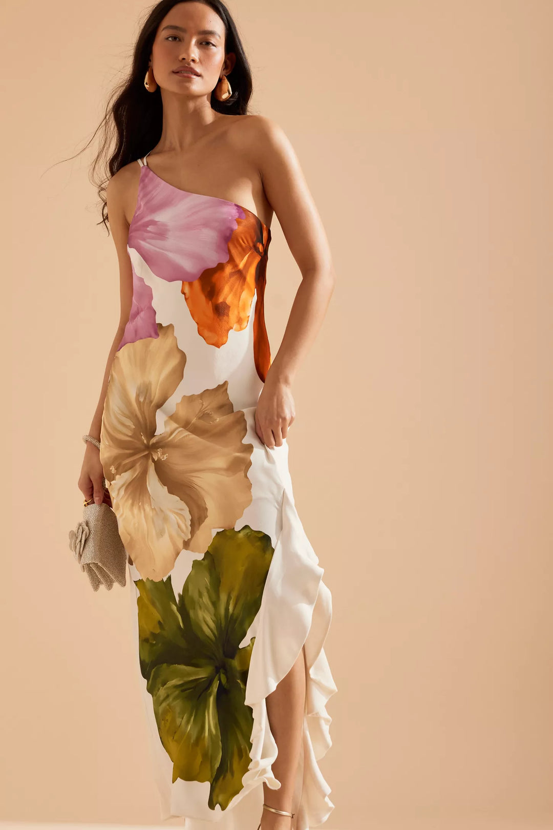 Lucina - One-Shoulder Maxi Slip Dress