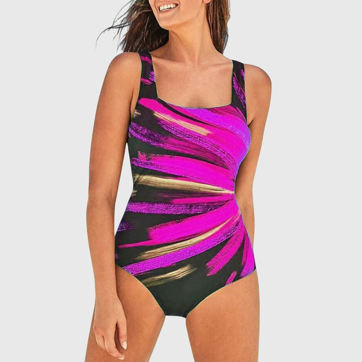 Women's Printed Body-Shaping One-Piece Swimsuit