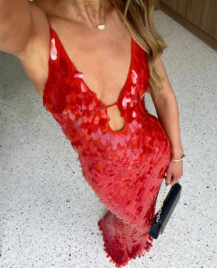 Kendra | Sequin Maxi Long Dress
