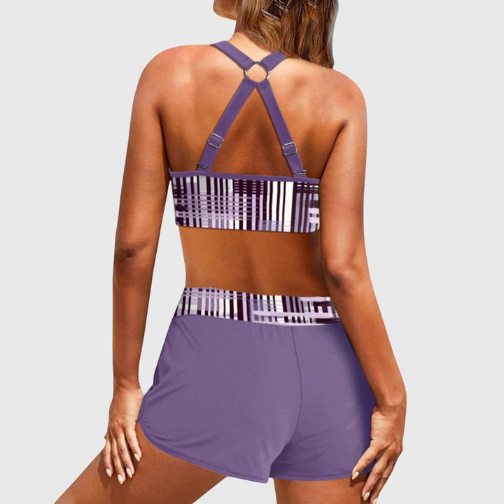 Women’s Ribbed High-Waisted Bikini Swimsuit