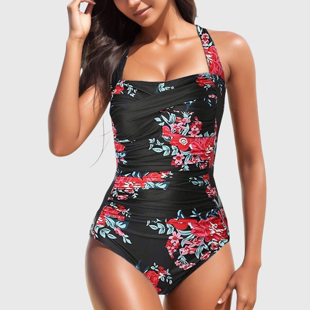 Women's Tropical Print One-Piece Swimsuit