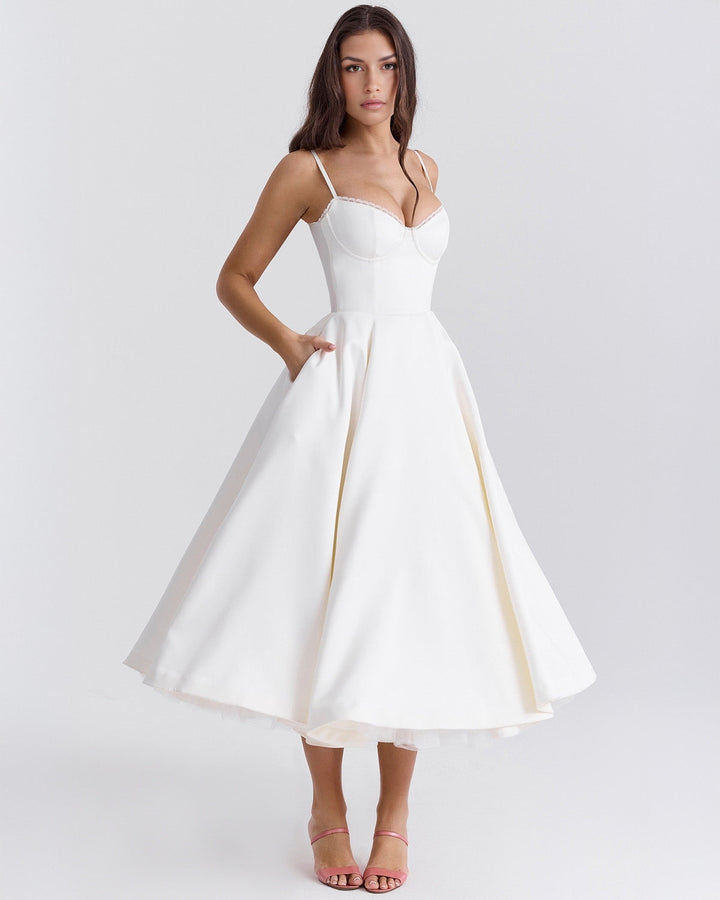 Elowen – Satin Midi Dress