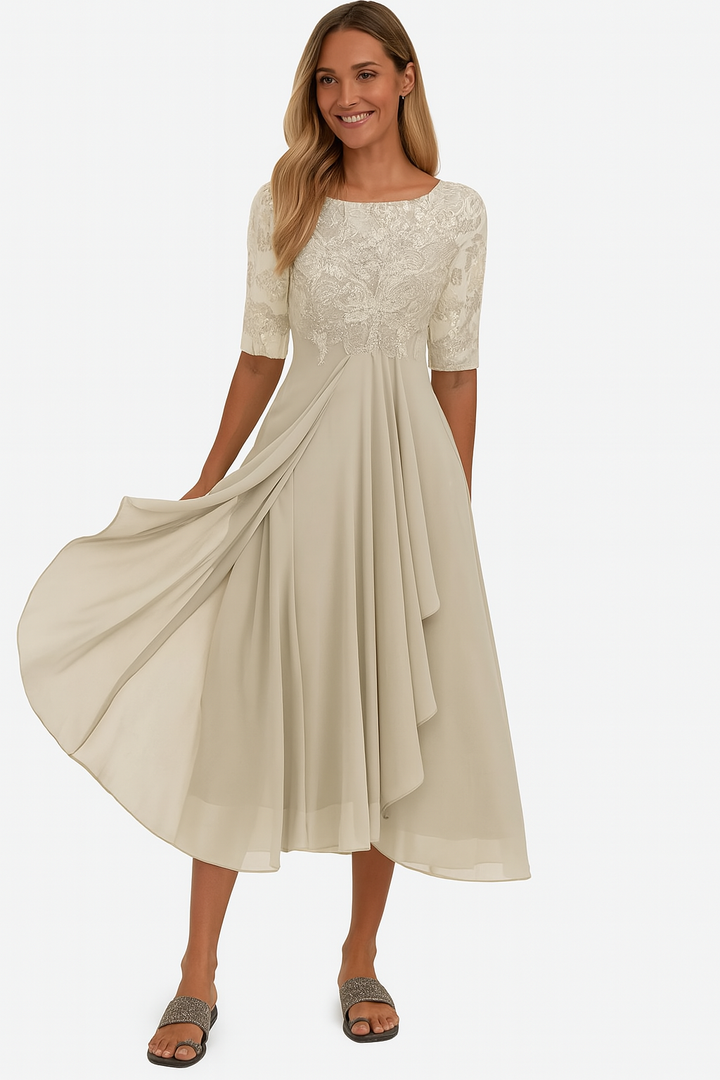 Women's Summer A-Line Midi Dress