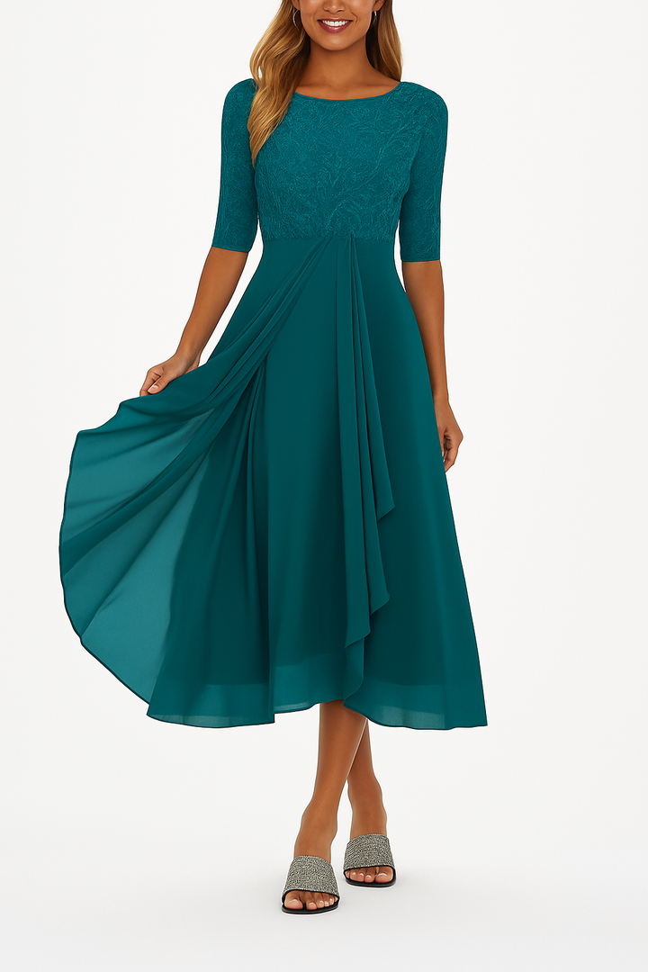 Women's Summer A-Line Midi Dress