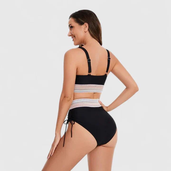 Women's High-Waisted Two-Piece Bikini Swimsuit Set
