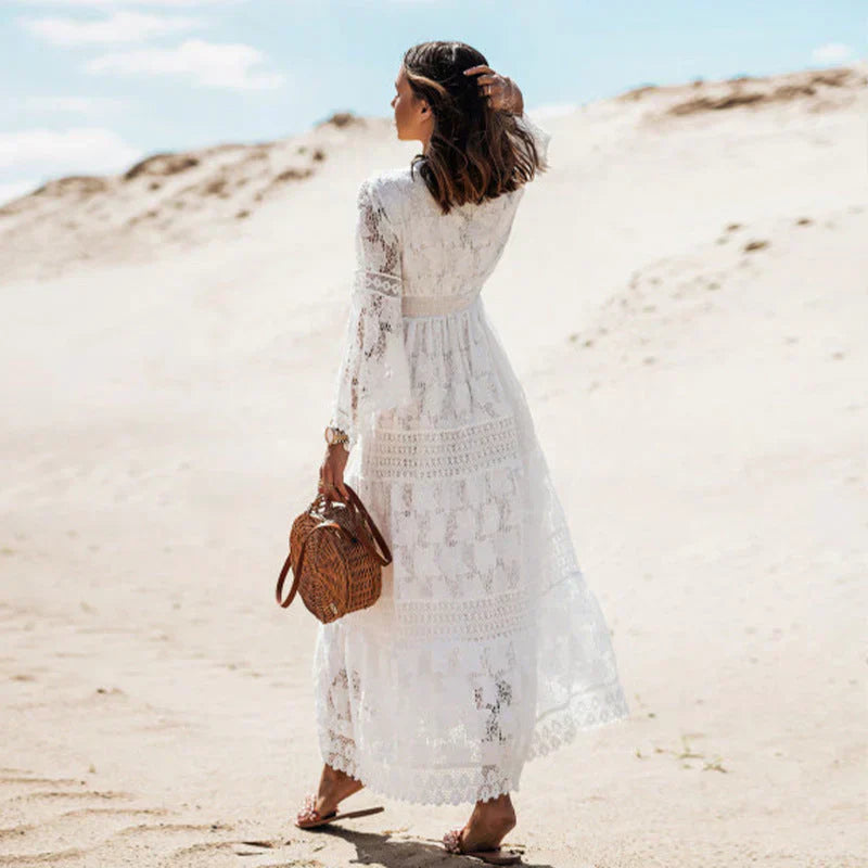 Women's Summer Bohemian Long-Sleeve Maxi Dress