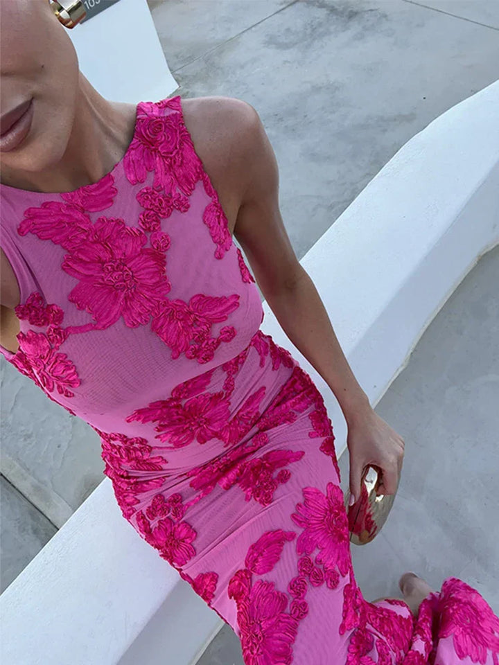 Alora - Elegant Floral Gown