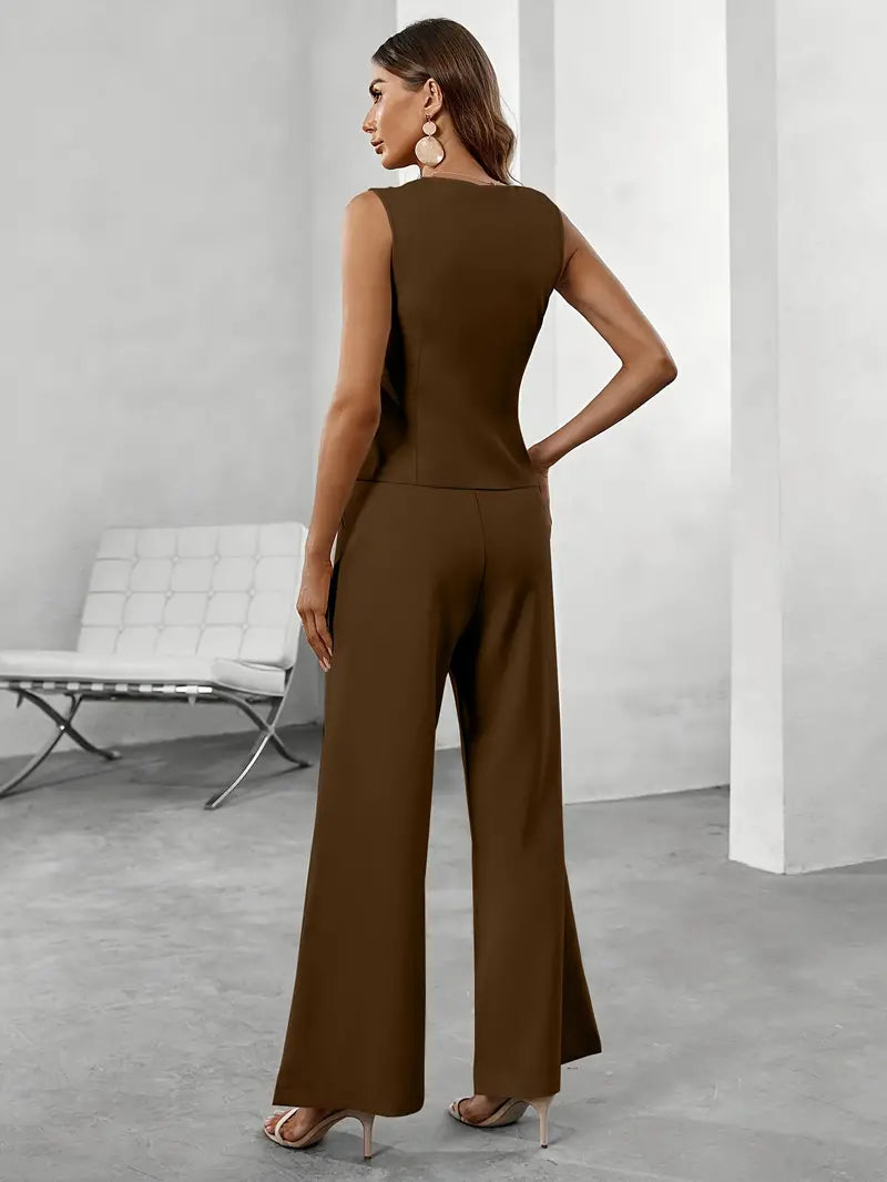 Women's Elegant Tailored Two-Piece Set
