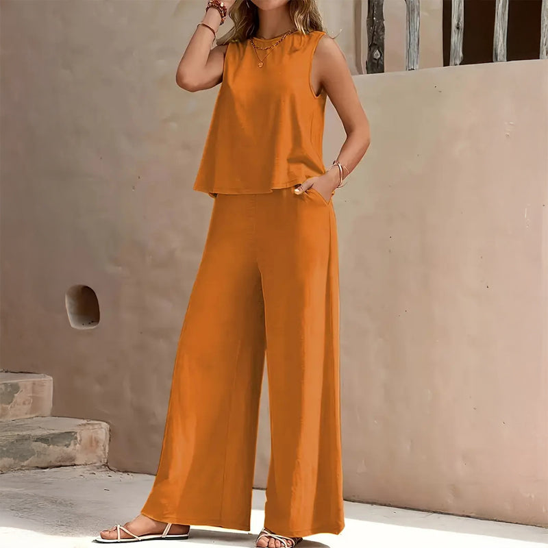 Women's Solza Two-Piece Matching Top and Bottom Set