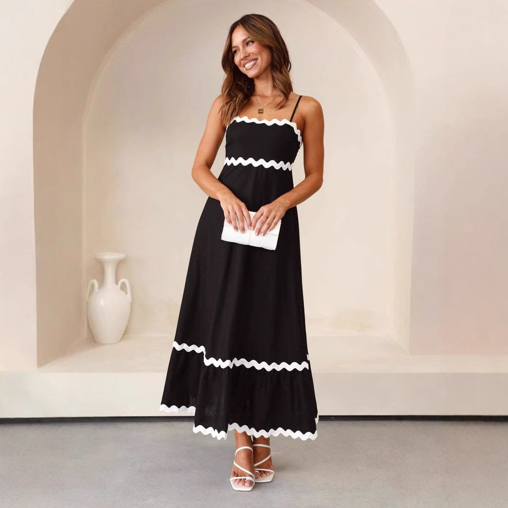 Women's A-Line Spaghetti-Strap Maxi Dress