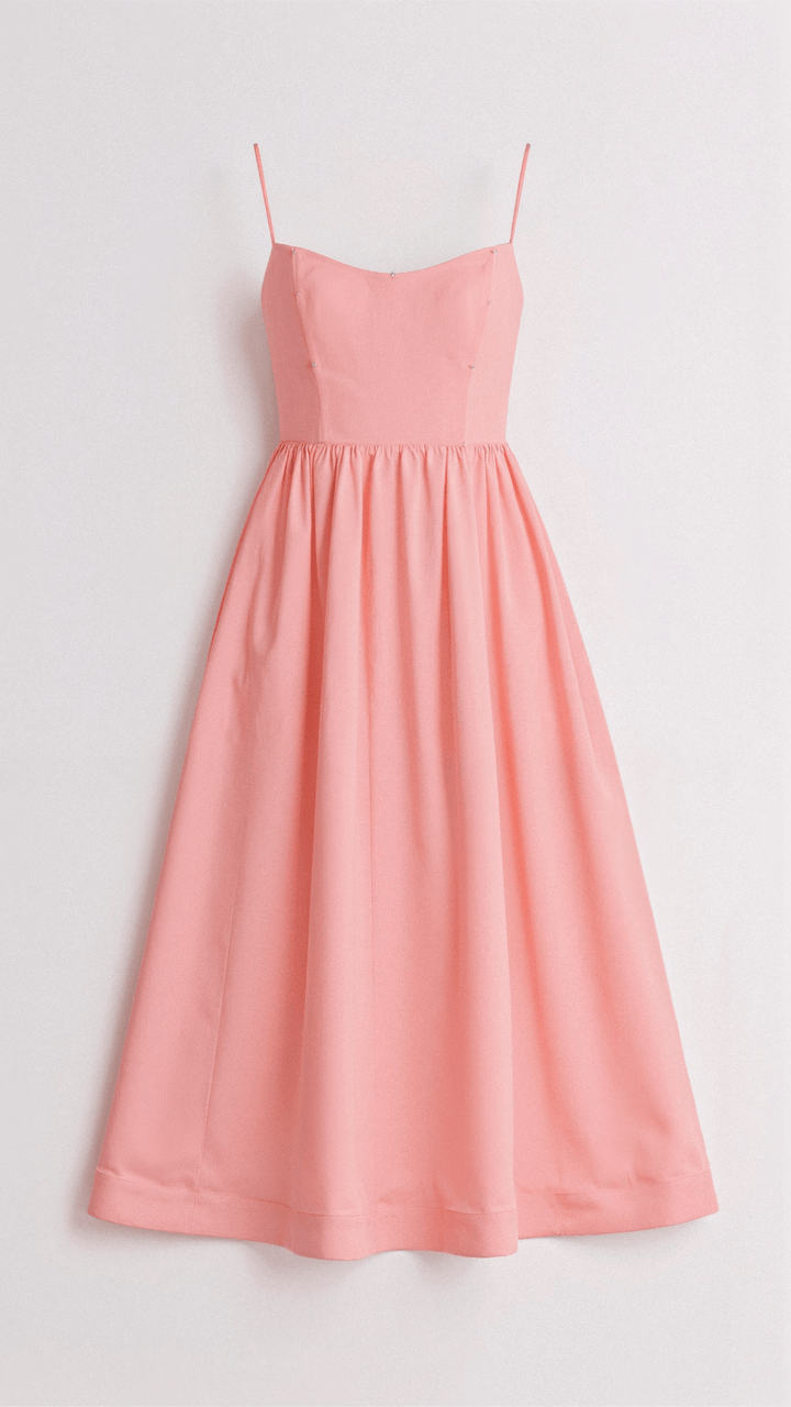 Women's Ascot-Style A-Line Midi Dress