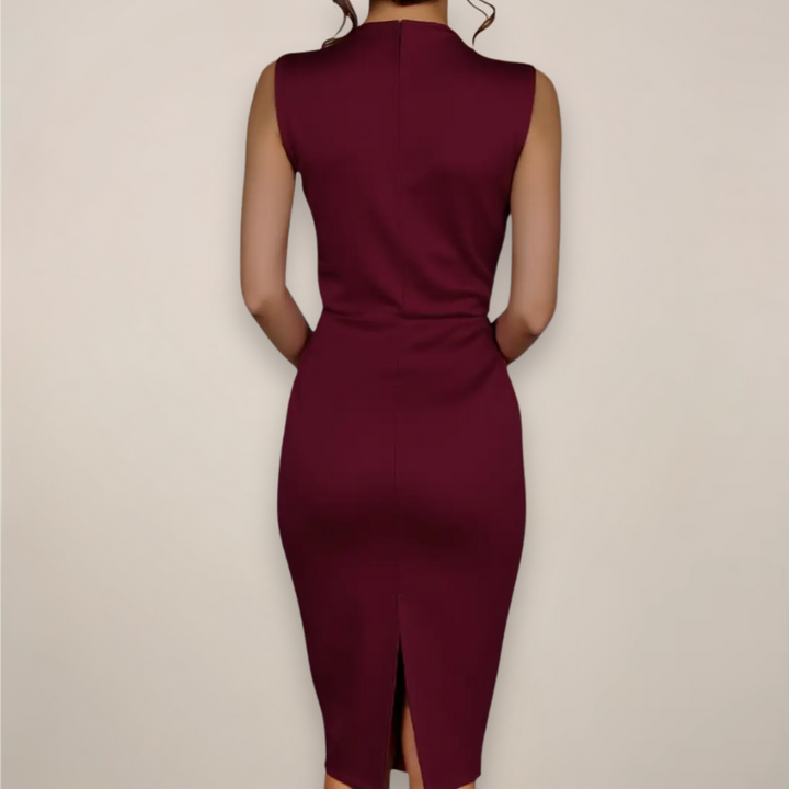 Women's Classic Sleeveless Sheath Midi Dress