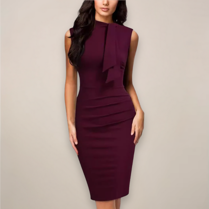 Women's Classic Sleeveless Sheath Midi Dress