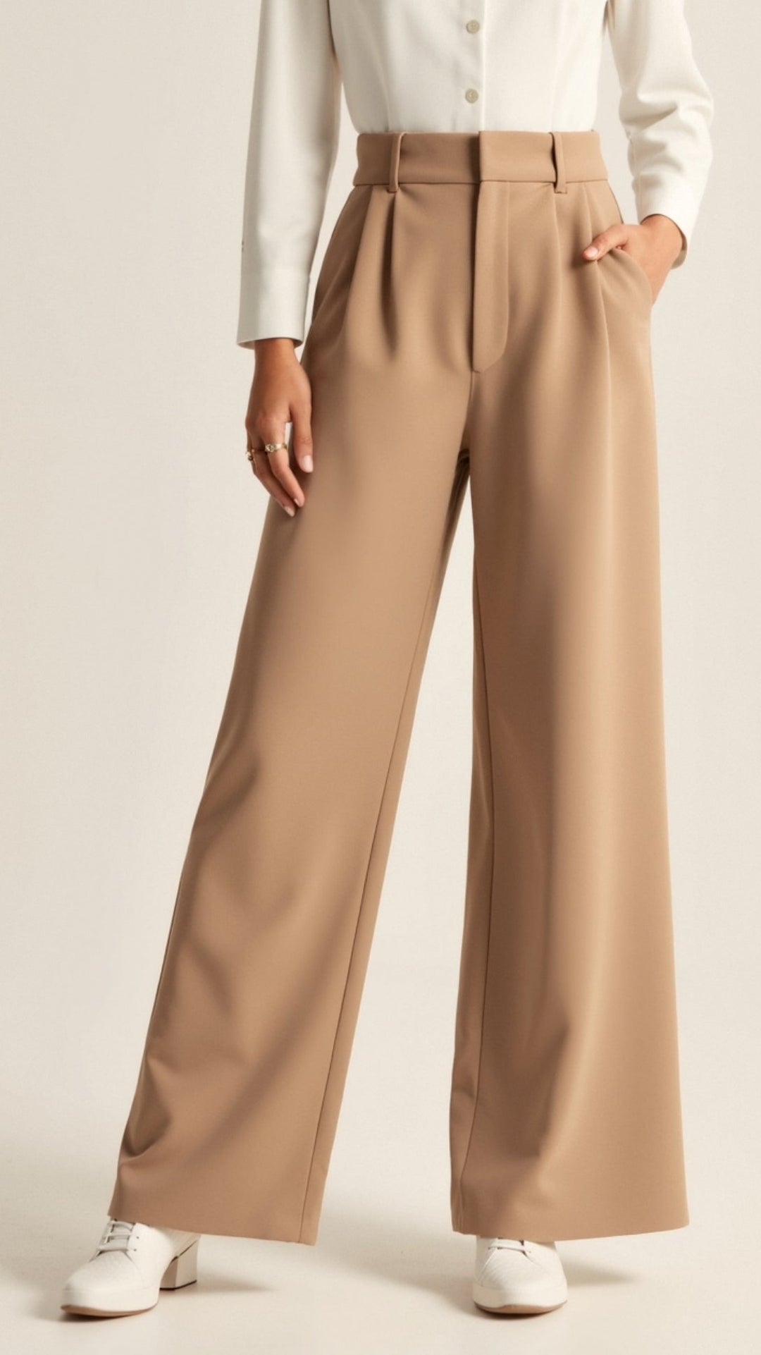 Women's High-Waisted Wide-Leg Trousers