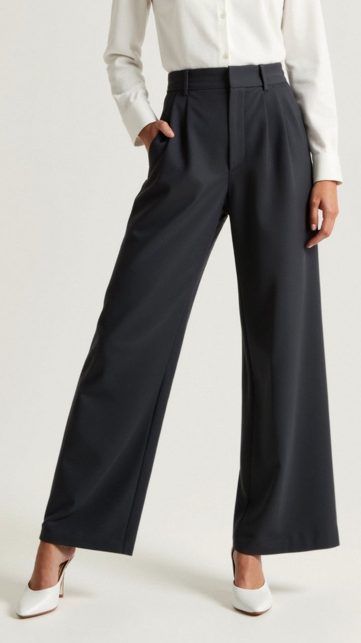 Women's High-Waisted Wide-Leg Trousers