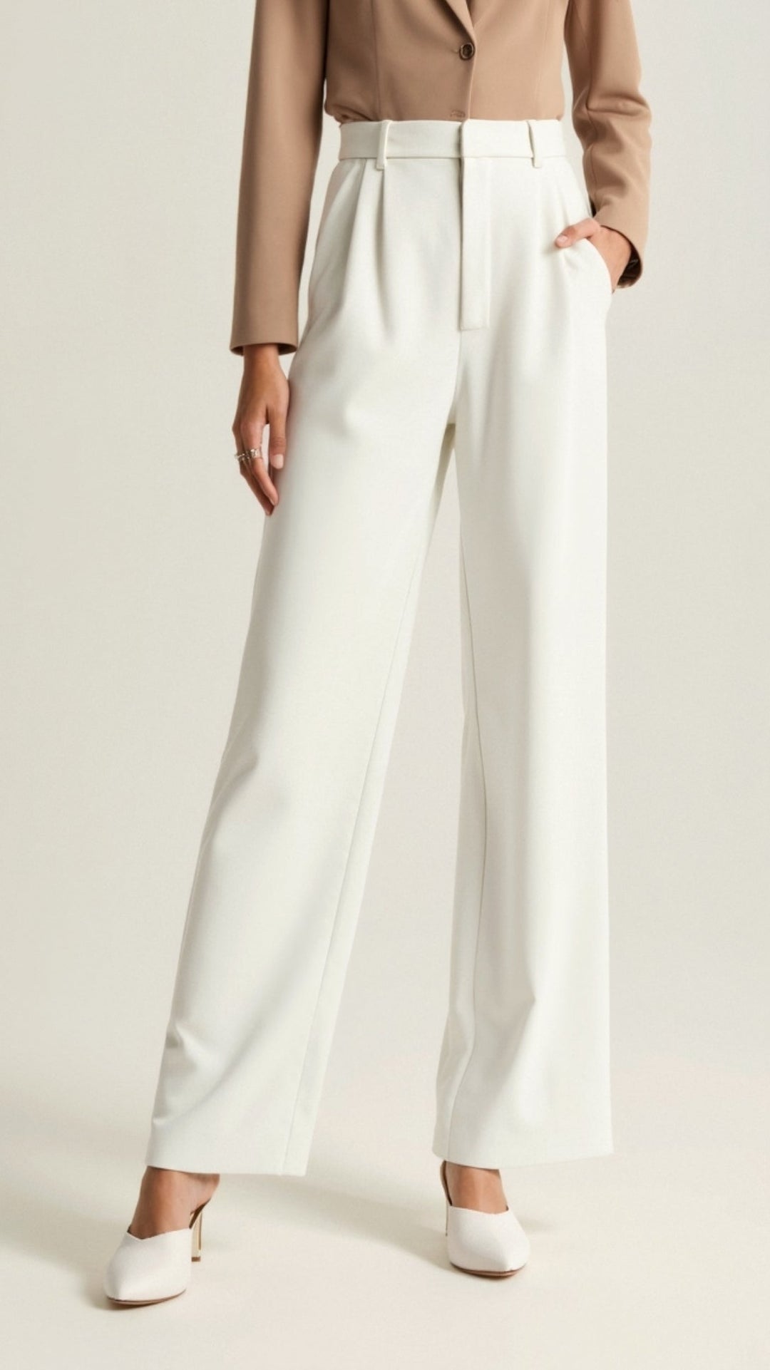 Women's High-Waisted Wide-Leg Trousers