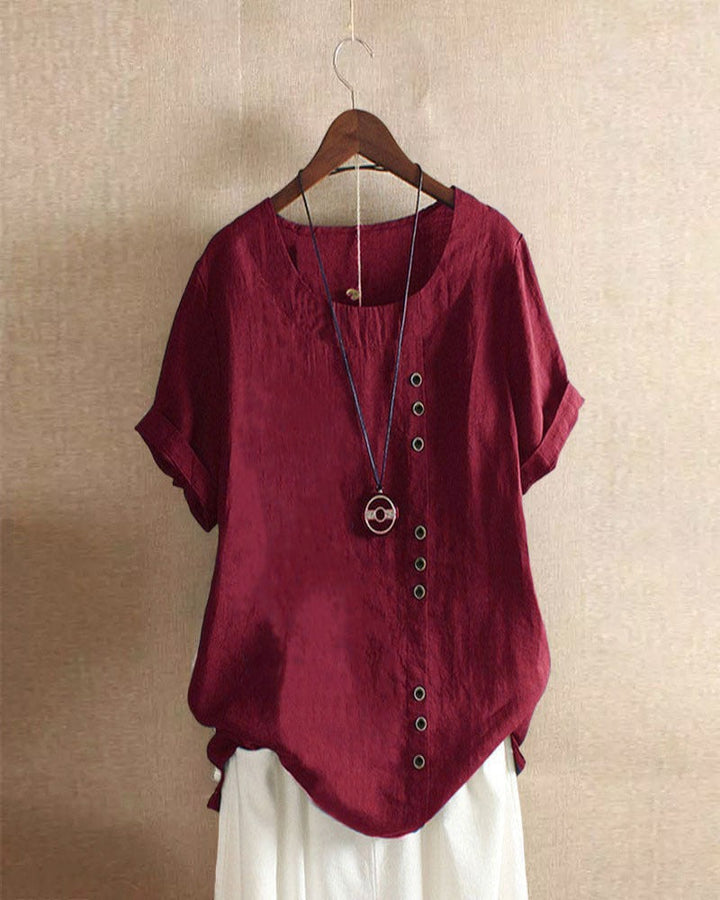 Women's Summer Button-Detail Casual Blouse