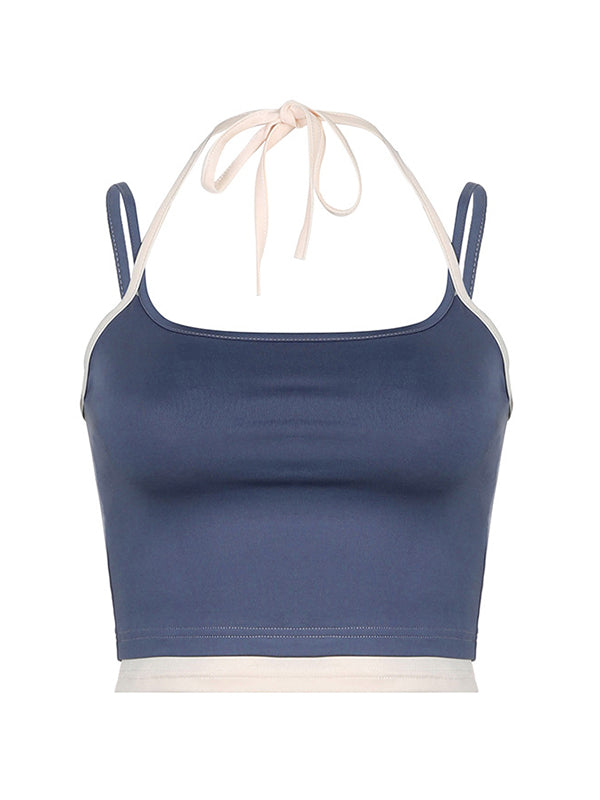 Women’s Vintage Contrast-Trim Two-Piece Camisole