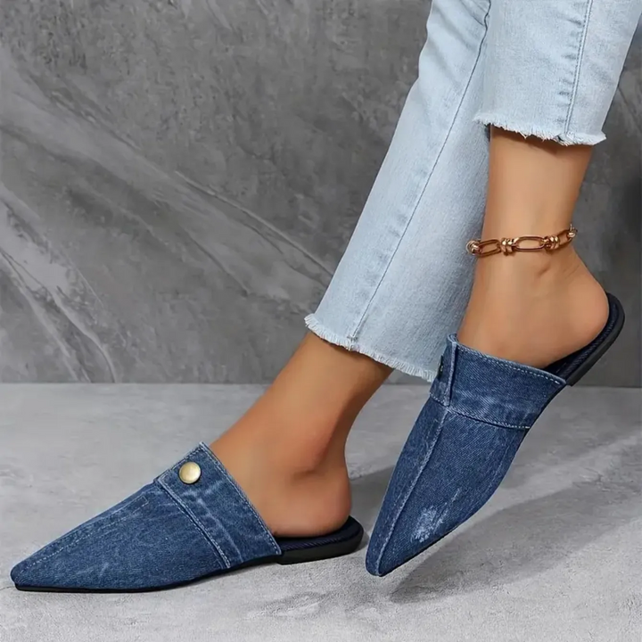 Women's Denim Mule Slide