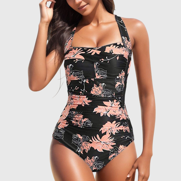 Women's Tropical Print One-Piece Swimsuit