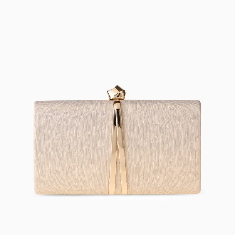 Women’s Structured Metallic Accent Clutch