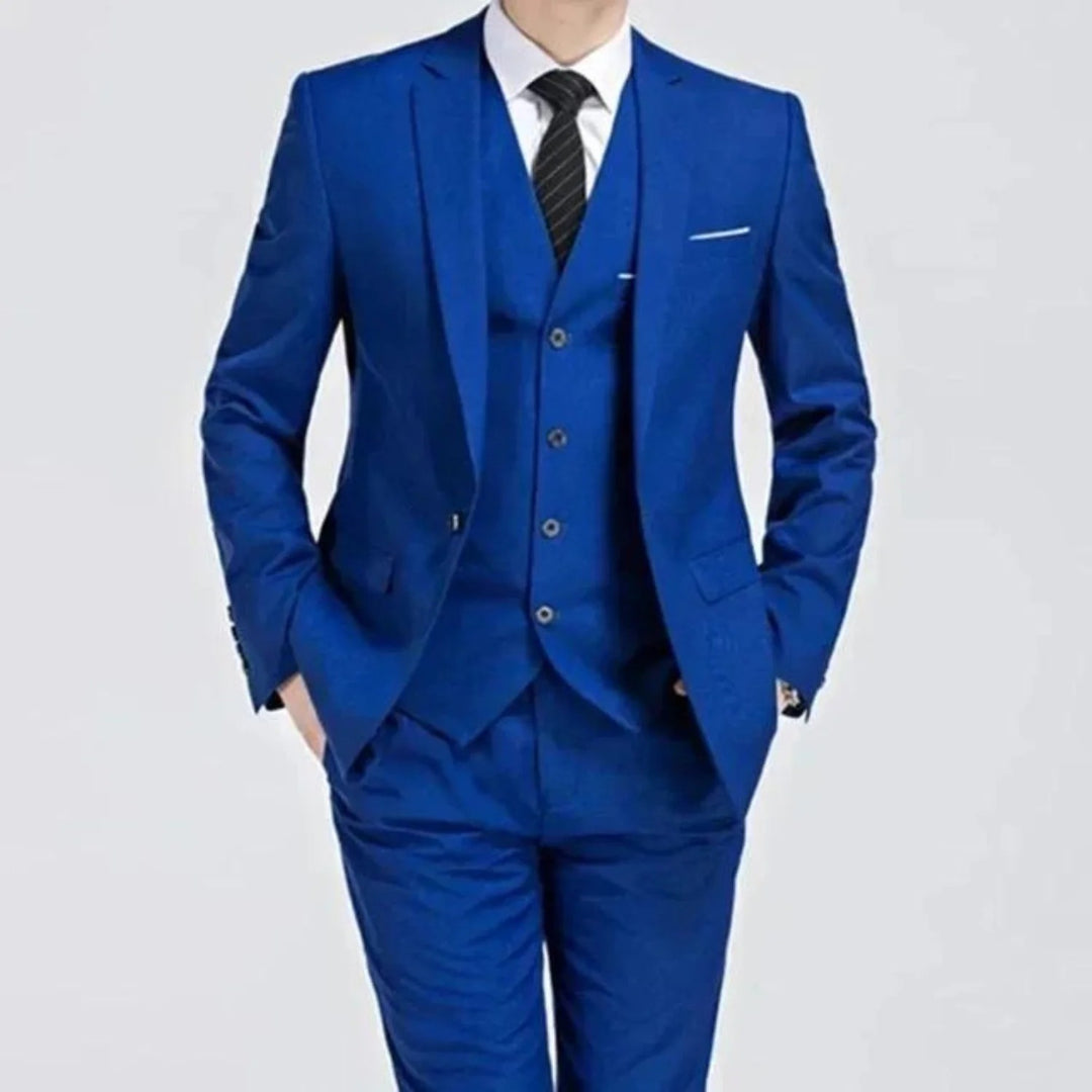 Men’s Dante 3-Piece Suit – Crimson Refined Edition
