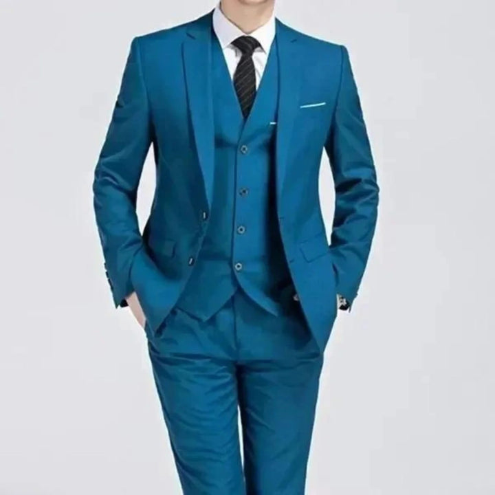 Men’s Dante 3-Piece Suit – Crimson Refined Edition