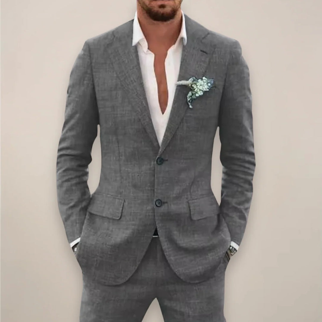 Men’s Luca Linen Suit – Contemporary Coastal Charm