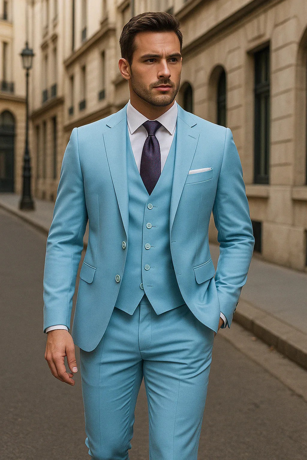 Men’s Beaumont 3-Piece Suit – Refined Modern Elegance
