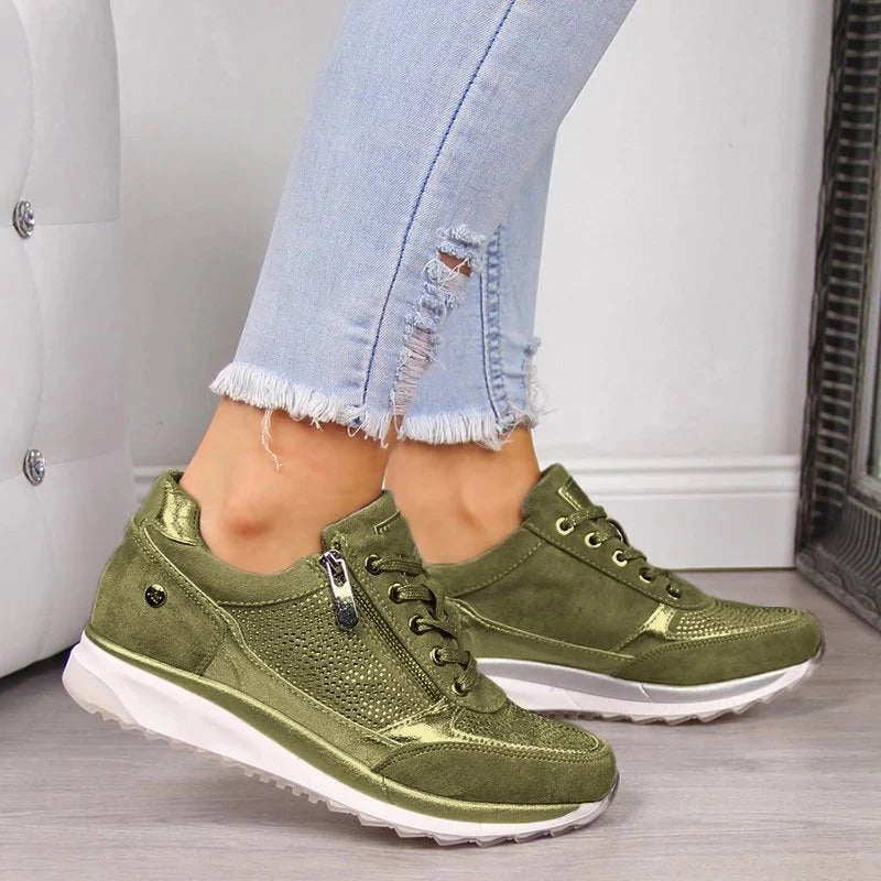 Women’s Livia Zip Detail Platform Trainers