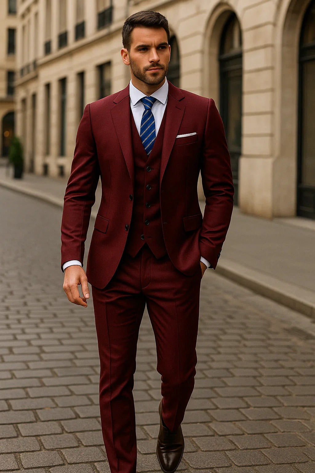 Men’s Beaumont 3-Piece Suit – Refined Modern Elegance