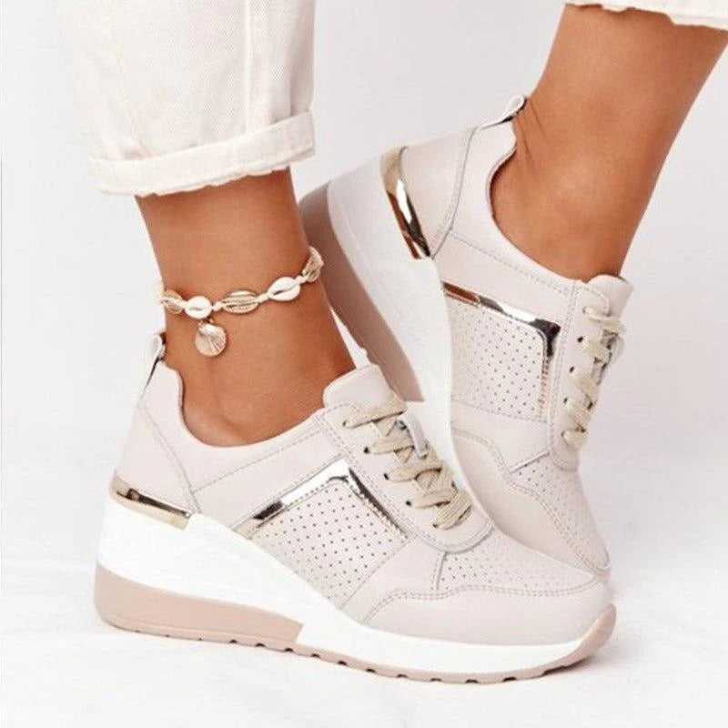 Women’s Livia Zip Detail Platform Trainers