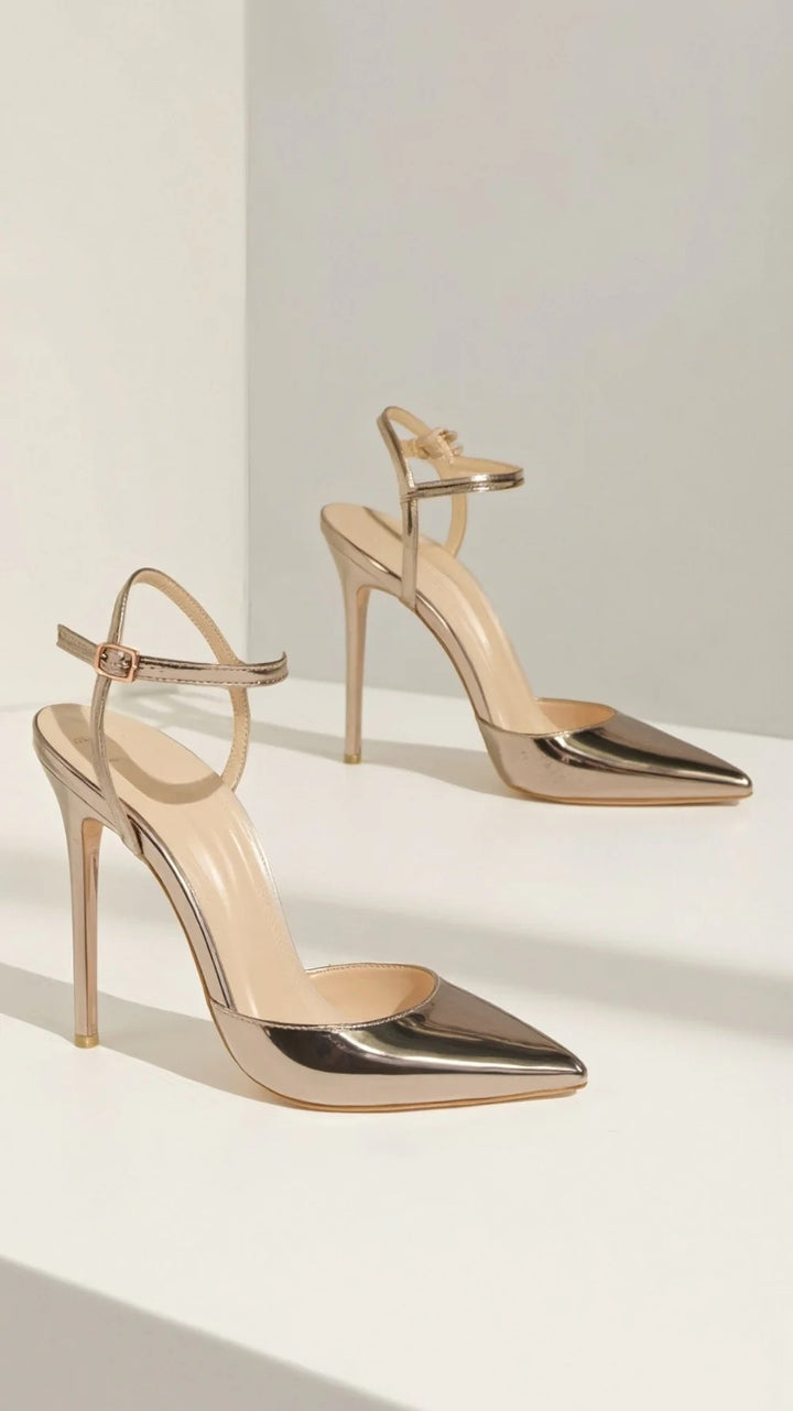 Women’s Elara Metallic Stiletto Strap Heels