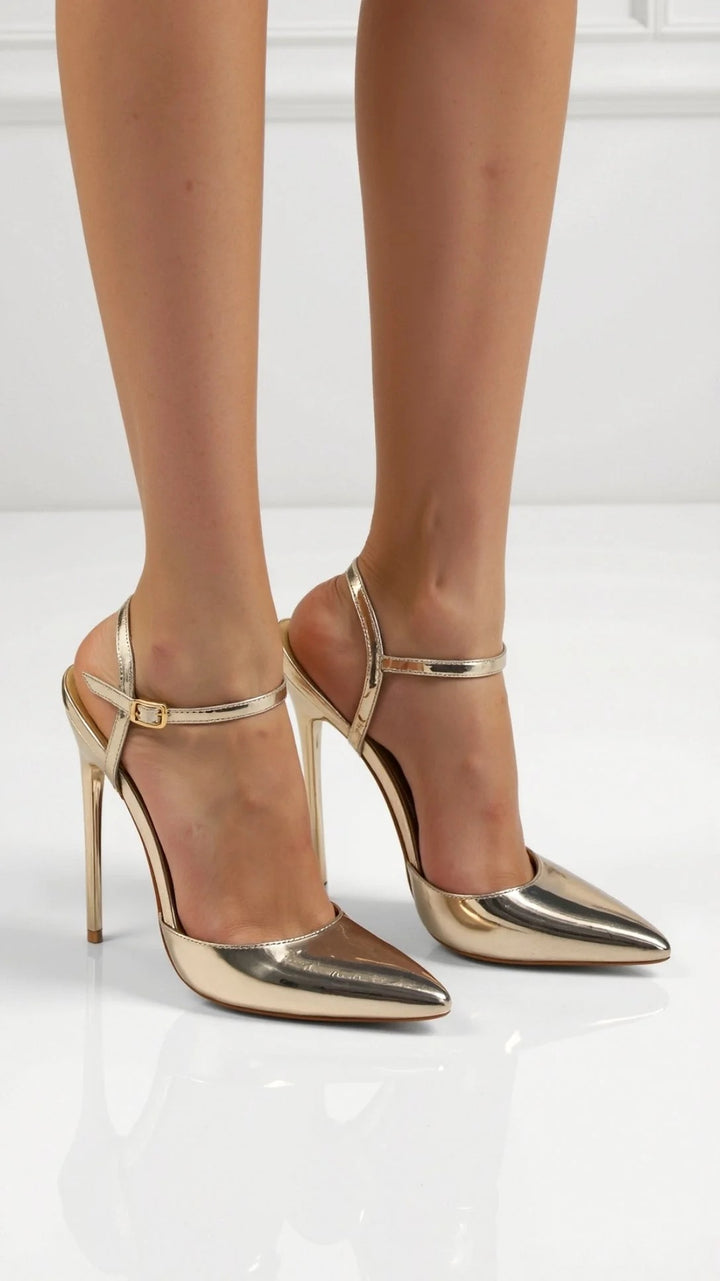 Women’s Elara Metallic Stiletto Strap Heels