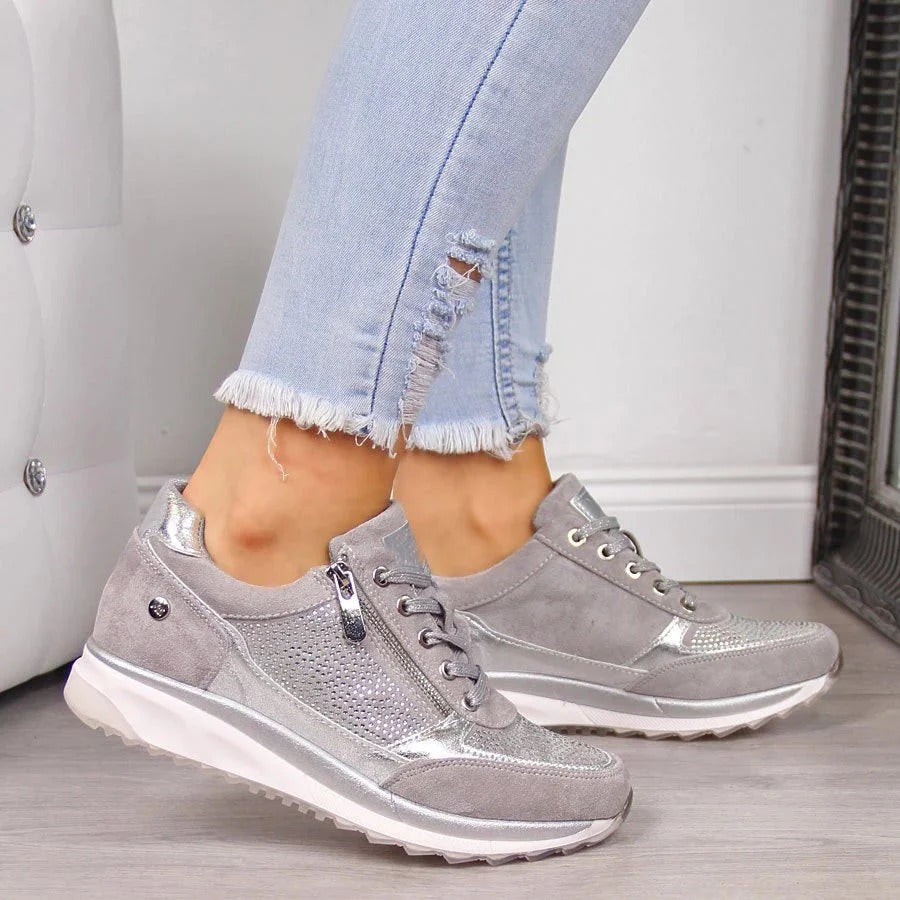 Women’s Livia Zip Detail Platform Trainers