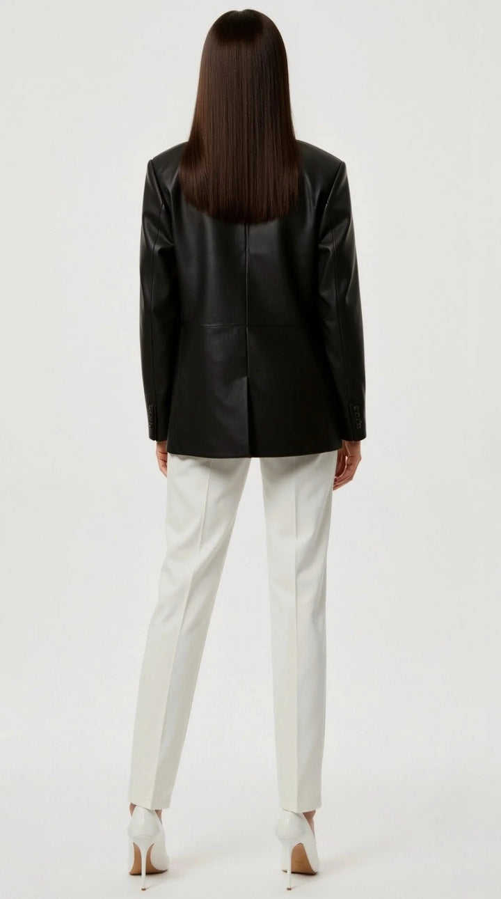 Women’s Rowan Faux Leather Tailored Blazer