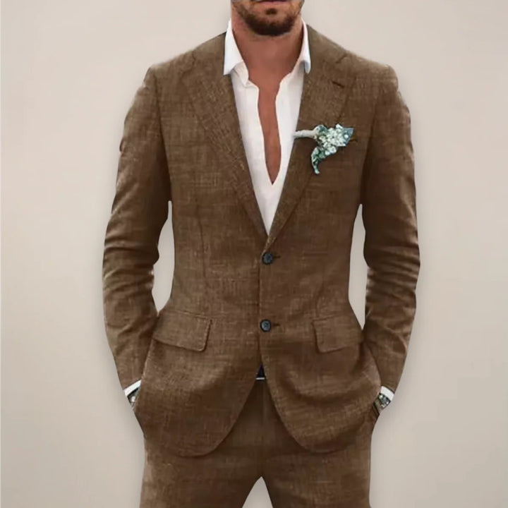 Men’s Luca Linen Suit – Contemporary Coastal Charm