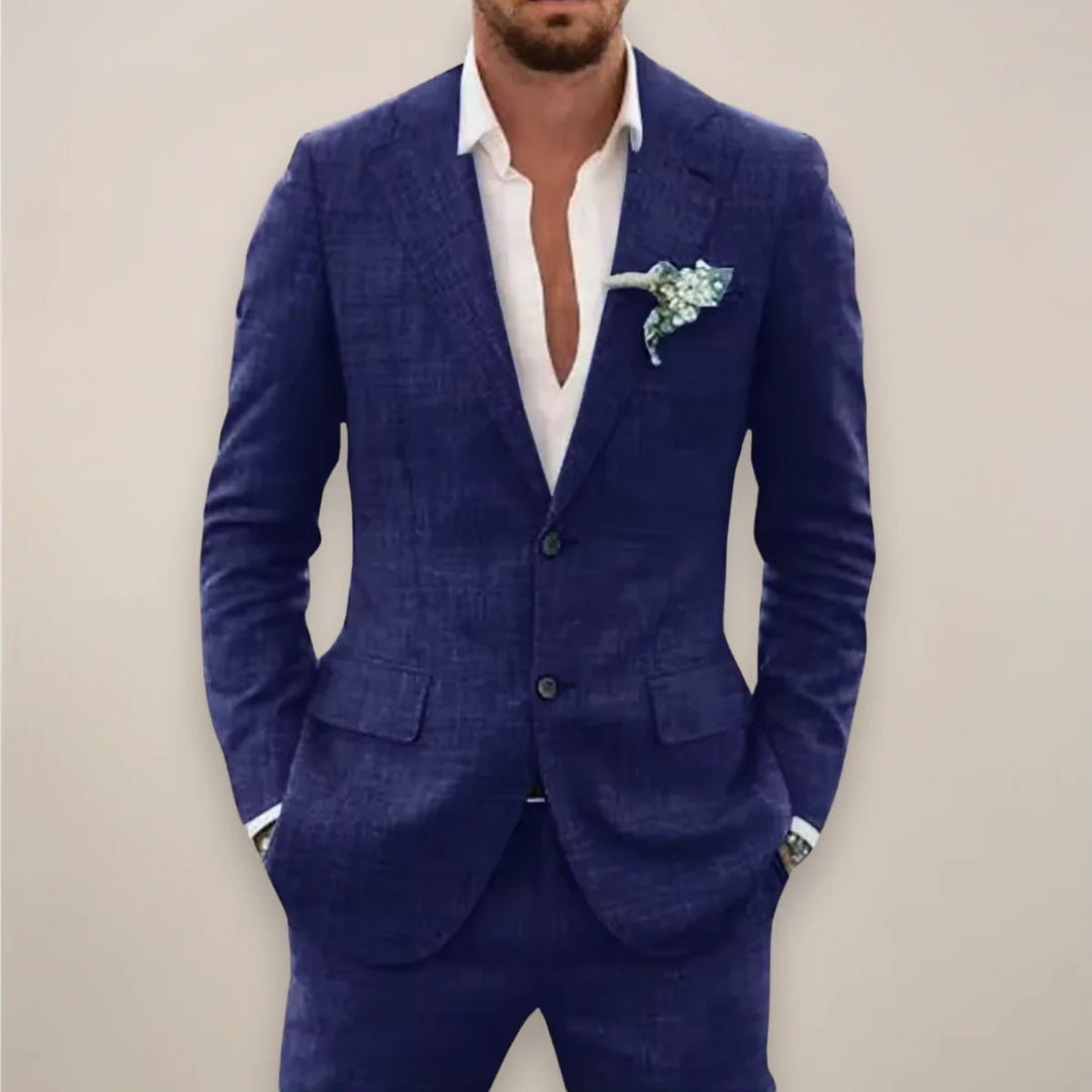 Men’s Luca Linen Suit – Contemporary Coastal Charm