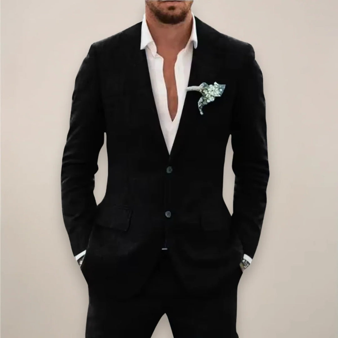 Men’s Luca Linen Suit – Contemporary Coastal Charm