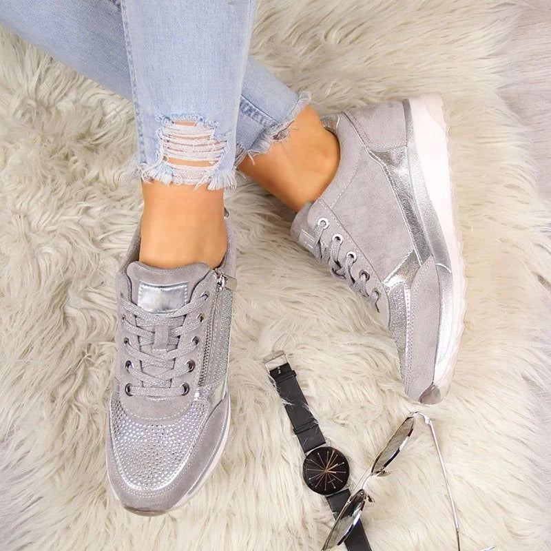 Women’s Livia Zip Detail Platform Trainers