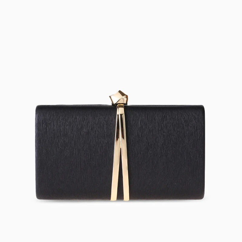 Women’s Structured Metallic Accent Clutch