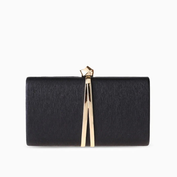Women’s Structured Metallic Accent Clutch